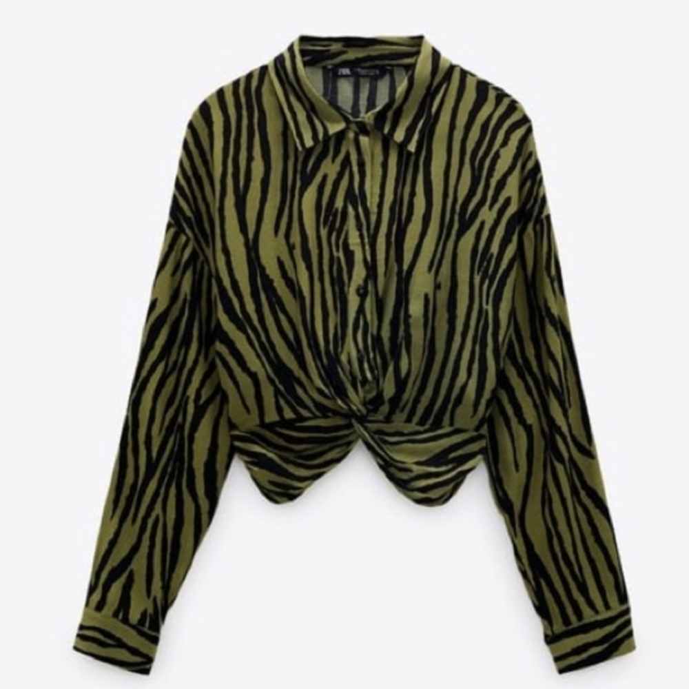 NWT Zara zebra print crop top - Picture 4 of 11